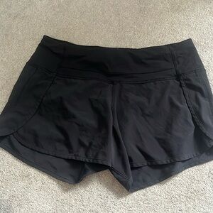 Lululemon Black Shorts Women’s Size 6 Running Athletic Lined